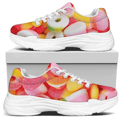 Sweet Gummy Print White Chunky Shoes