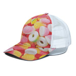 Sweet Gummy Print White Mesh Trucker Cap