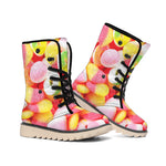 Sweet Gummy Print Winter Boots