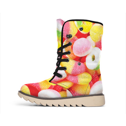 Sweet Gummy Print Winter Boots