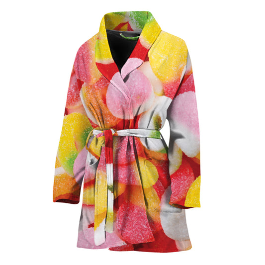 Sweet Gummy Print Women's Bathrobe