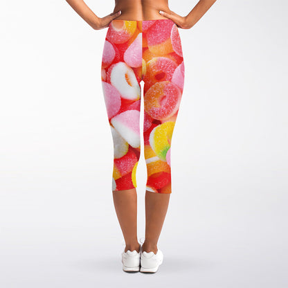 Sweet Gummy Print Women's Capri Leggings