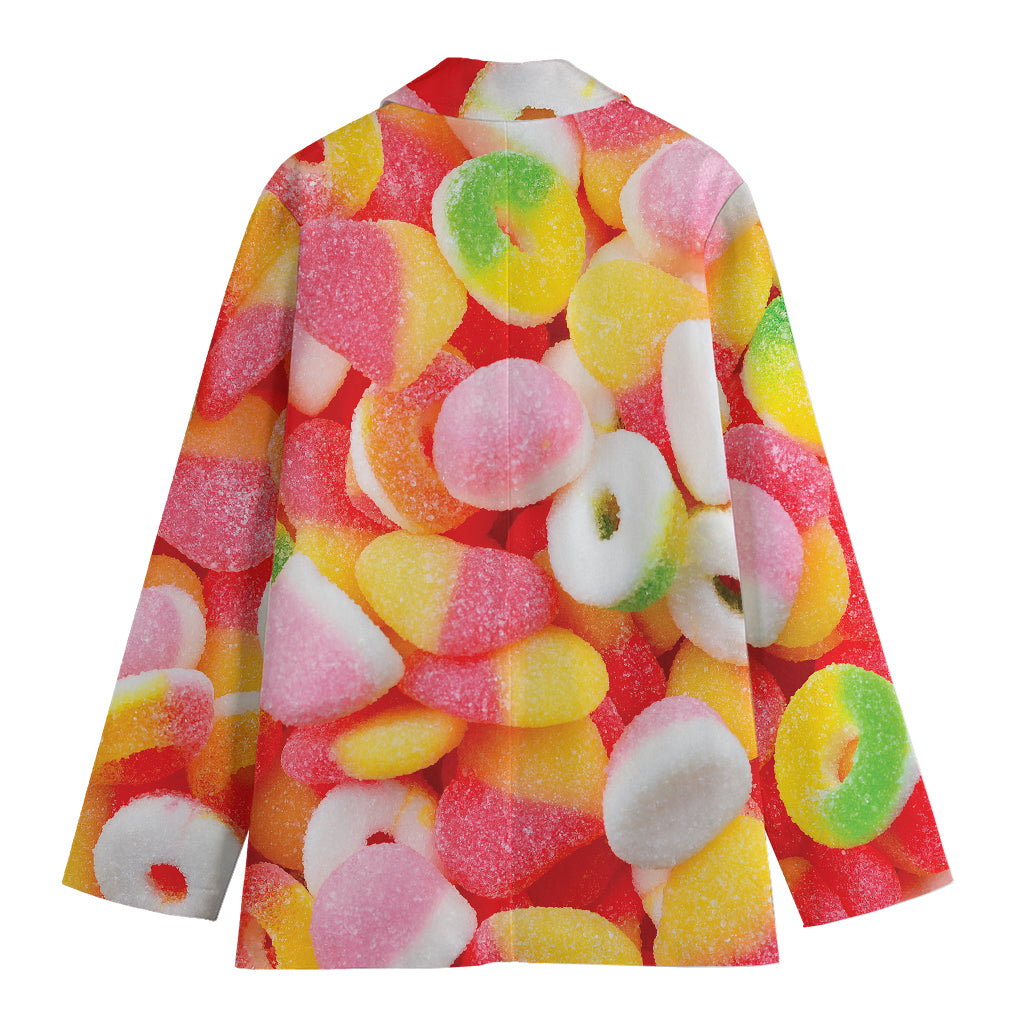Sweet Gummy Print Women's Cotton Blazer