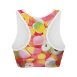 Sweet Gummy Print Women's Sports Bra
