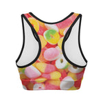 Sweet Gummy Print Women's Sports Bra