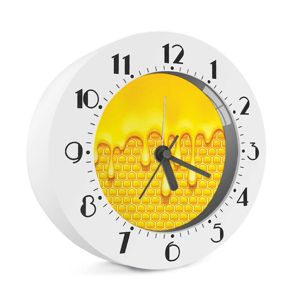 Sweet Honey Bee Hive Print Alarm Clock