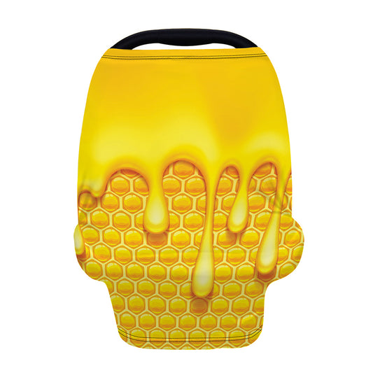 Sweet Honey Bee Hive Print Baby Seat Cover