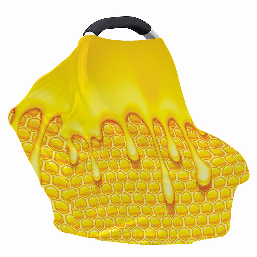 Sweet Honey Bee Hive Print Baby Seat Cover