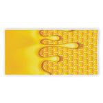 Sweet Honey Bee Hive Print Beach Towel