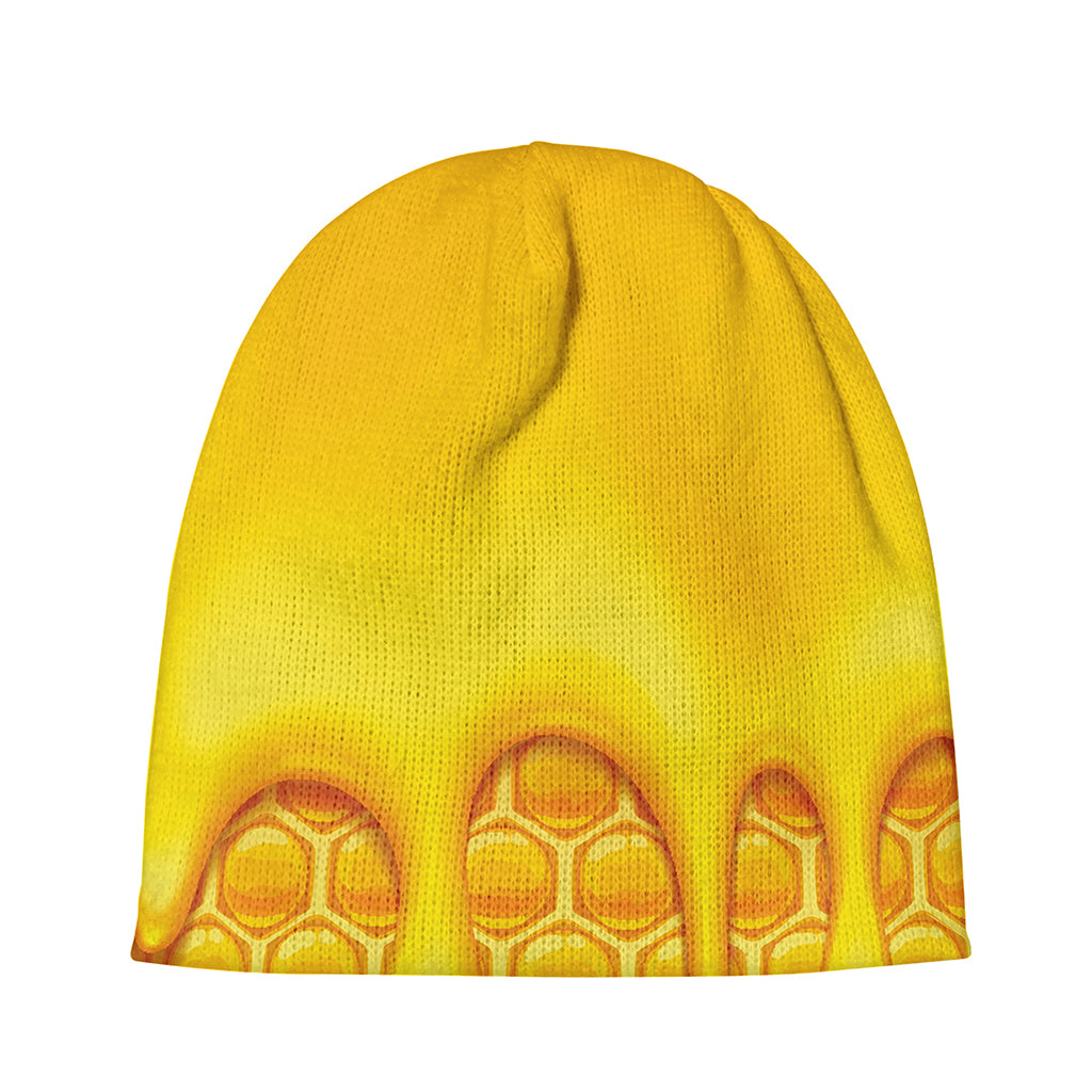 Sweet Honey Bee Hive Print Beanie