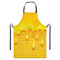 Sweet Honey Bee Hive Print Bib Apron With Pocket