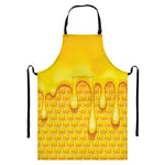Sweet Honey Bee Hive Print Bib Apron With Pocket