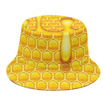 Sweet Honey Bee Hive Print Bucket Hat