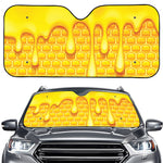 Sweet Honey Bee Hive Print Car Windshield Sun Shade
