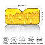 Sweet Honey Bee Hive Print Car Windshield Sun Shade