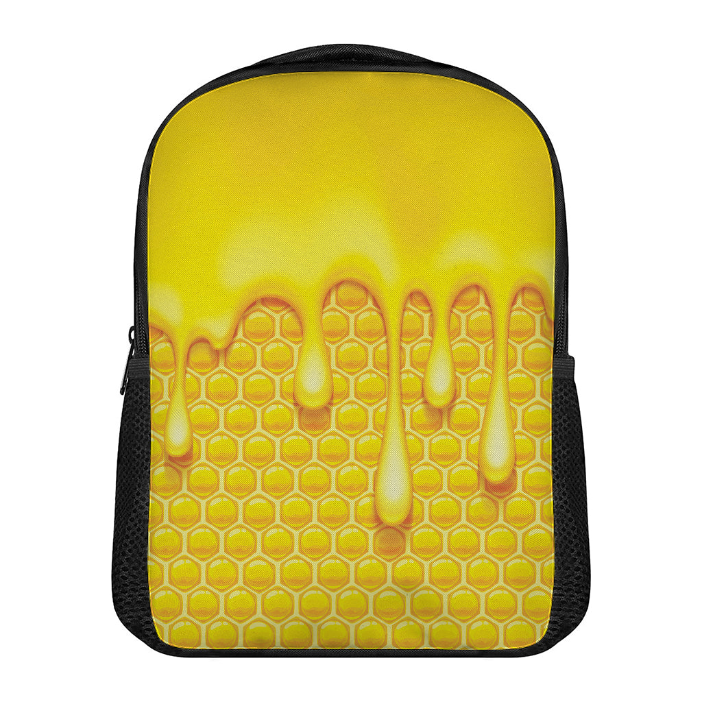 Sweet Honey Bee Hive Print Casual Backpack