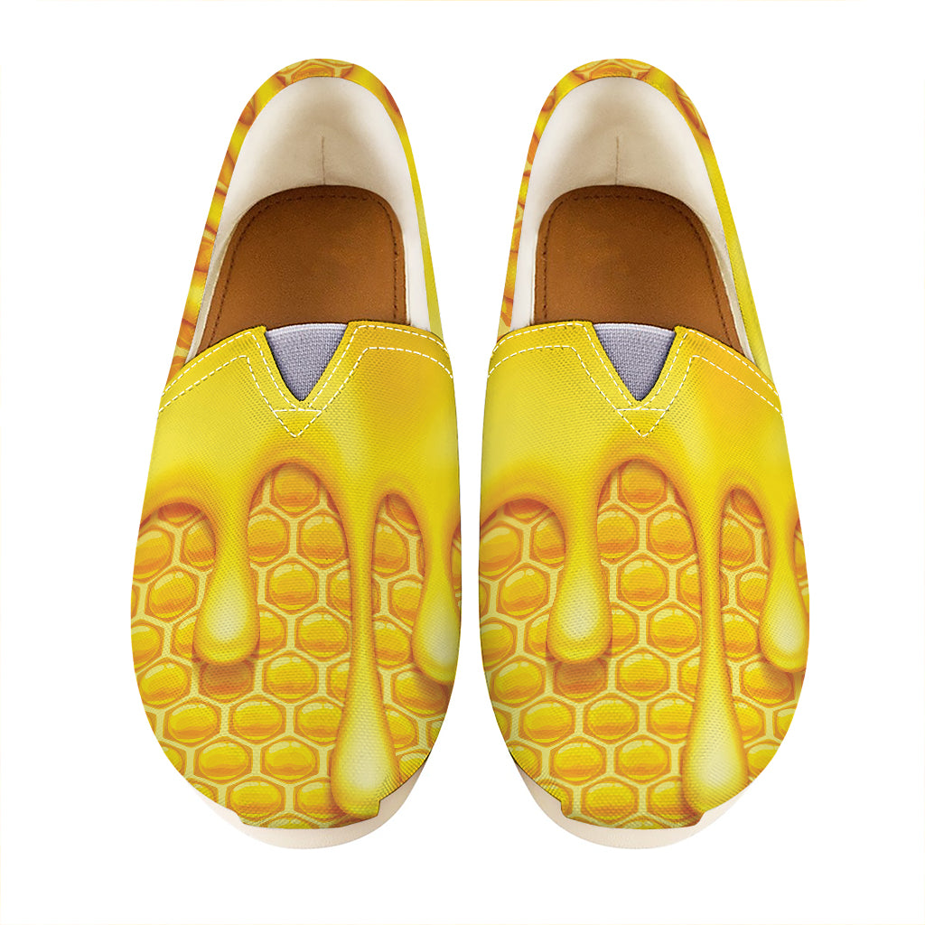 Sweet Honey Bee Hive Print Casual Shoes