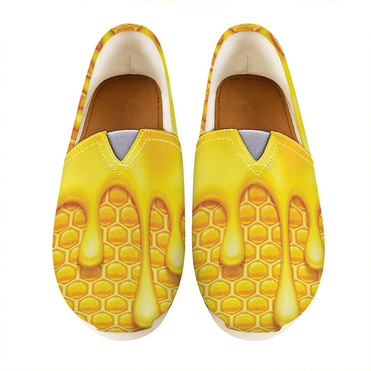 Sweet Honey Bee Hive Print Casual Shoes