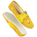 Sweet Honey Bee Hive Print Casual Shoes
