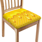 Sweet Honey Bee Hive Print Chair Cushion Cover