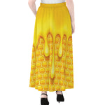 Sweet Honey Bee Hive Print Chiffon Maxi Skirt