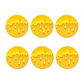 Sweet Honey Bee Hive Print Coaster Set