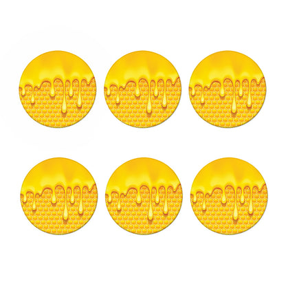 Sweet Honey Bee Hive Print Coaster Set
