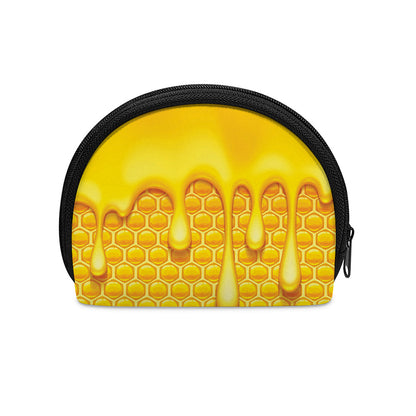 Sweet Honey Bee Hive Print Coin Purse