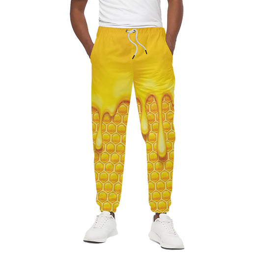 Sweet Honey Bee Hive Print Cotton Pants