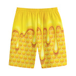 Sweet Honey Bee Hive Print Cotton Shorts