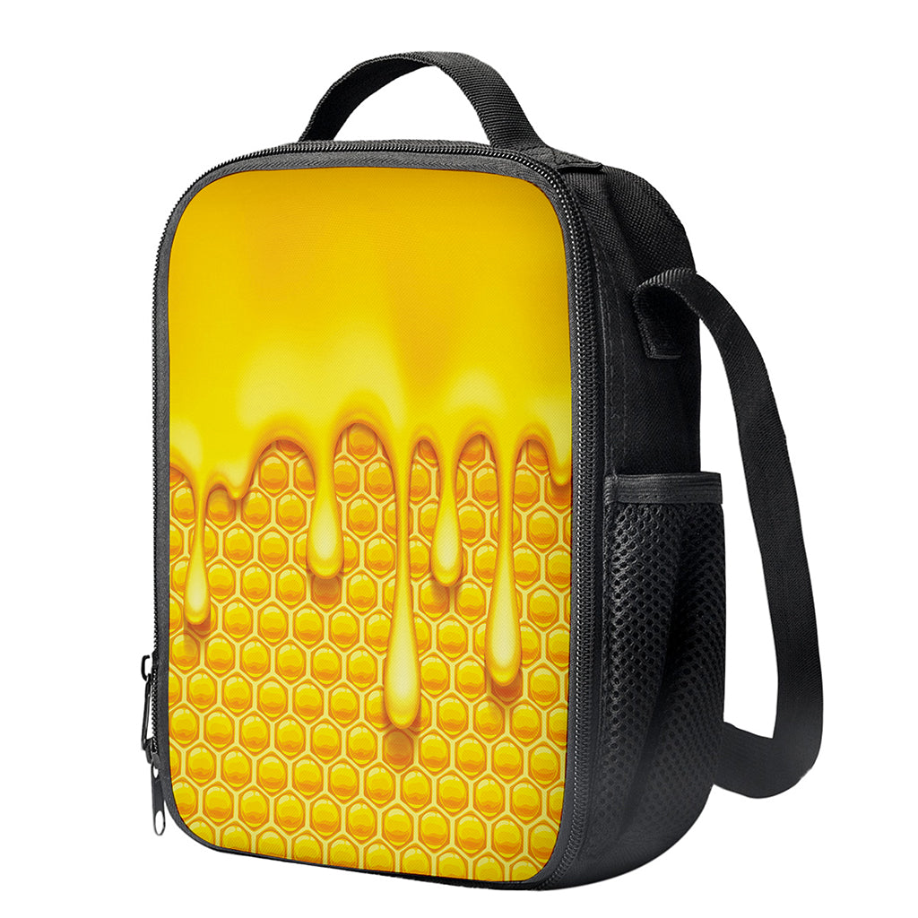 Sweet Honey Bee Hive Print Crossbody Lunch Bag