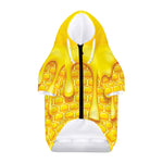 Sweet Honey Bee Hive Print Dog Zip Up Hoodie