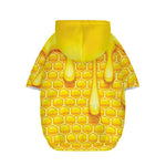 Sweet Honey Bee Hive Print Dog Zip Up Hoodie