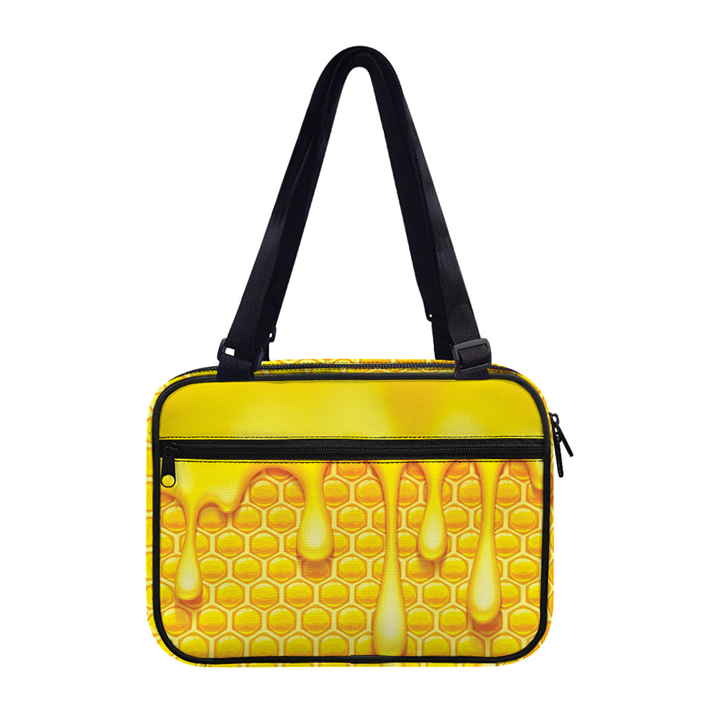 Sweet Honey Bee Hive Print Double Strap Bible Bag