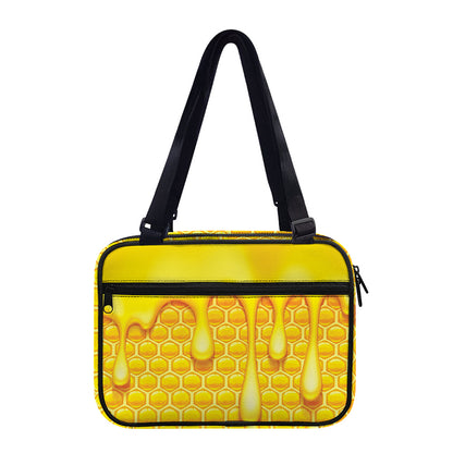 Sweet Honey Bee Hive Print Double Strap Bible Bag