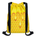 Sweet Honey Bee Hive Print Drawstring Backpack