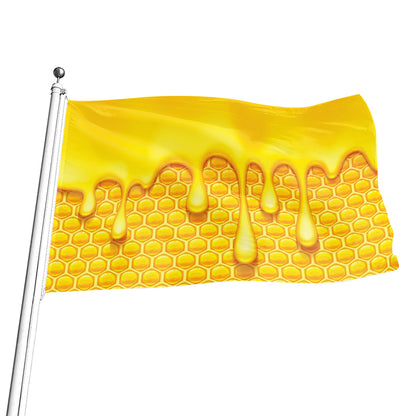 Sweet Honey Bee Hive Print Flag