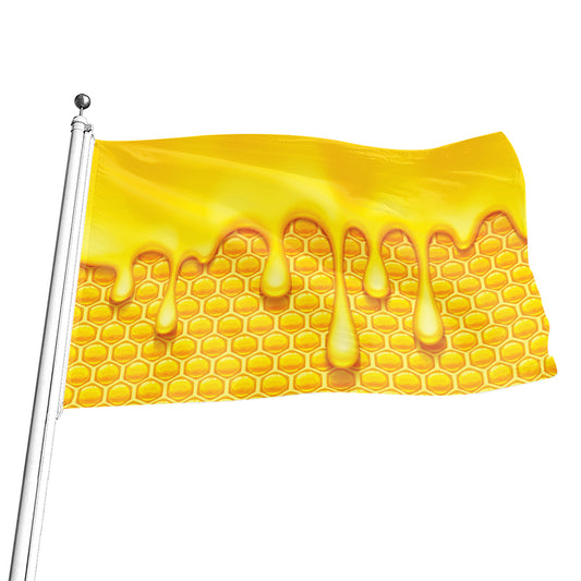 Sweet Honey Bee Hive Print Flag