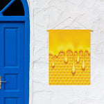 Sweet Honey Bee Hive Print Garden Flag