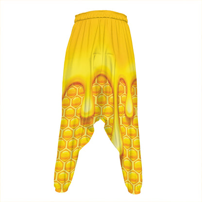 Sweet Honey Bee Hive Print Hammer Pants
