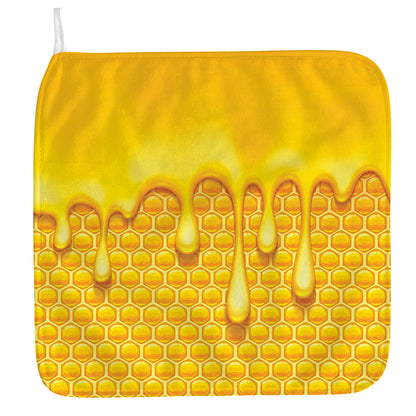Sweet Honey Bee Hive Print Hand Towel