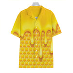 Sweet Honey Bee Hive Print Hawaiian Shirt