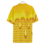 Sweet Honey Bee Hive Print Hawaiian Shirt