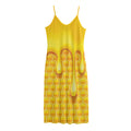 Sweet Honey Bee Hive Print Jersey Midi Cami Dress