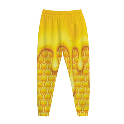 Sweet Honey Bee Hive Print Jogger Pants