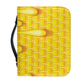 Sweet Honey Bee Hive Print Leather Bible Cover