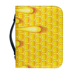 Sweet Honey Bee Hive Print Leather Bible Cover