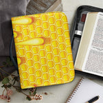 Sweet Honey Bee Hive Print Leather Bible Cover