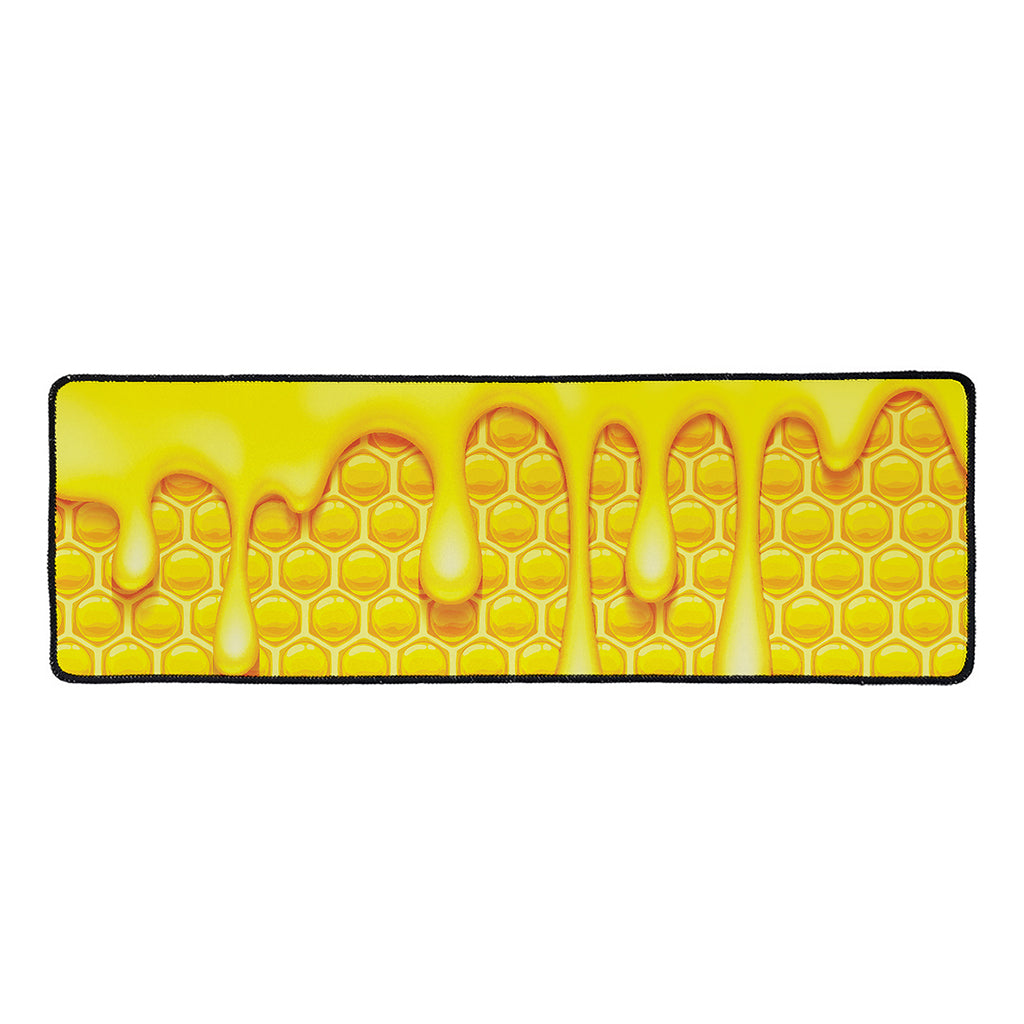 Sweet Honey Bee Hive Print Long Kitchen Mat