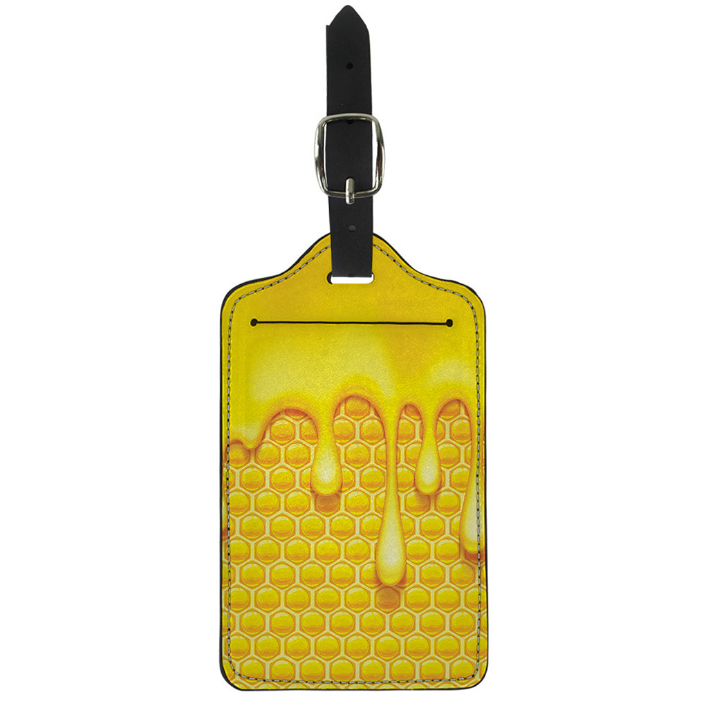 Sweet Honey Bee Hive Print Luggage Tag
